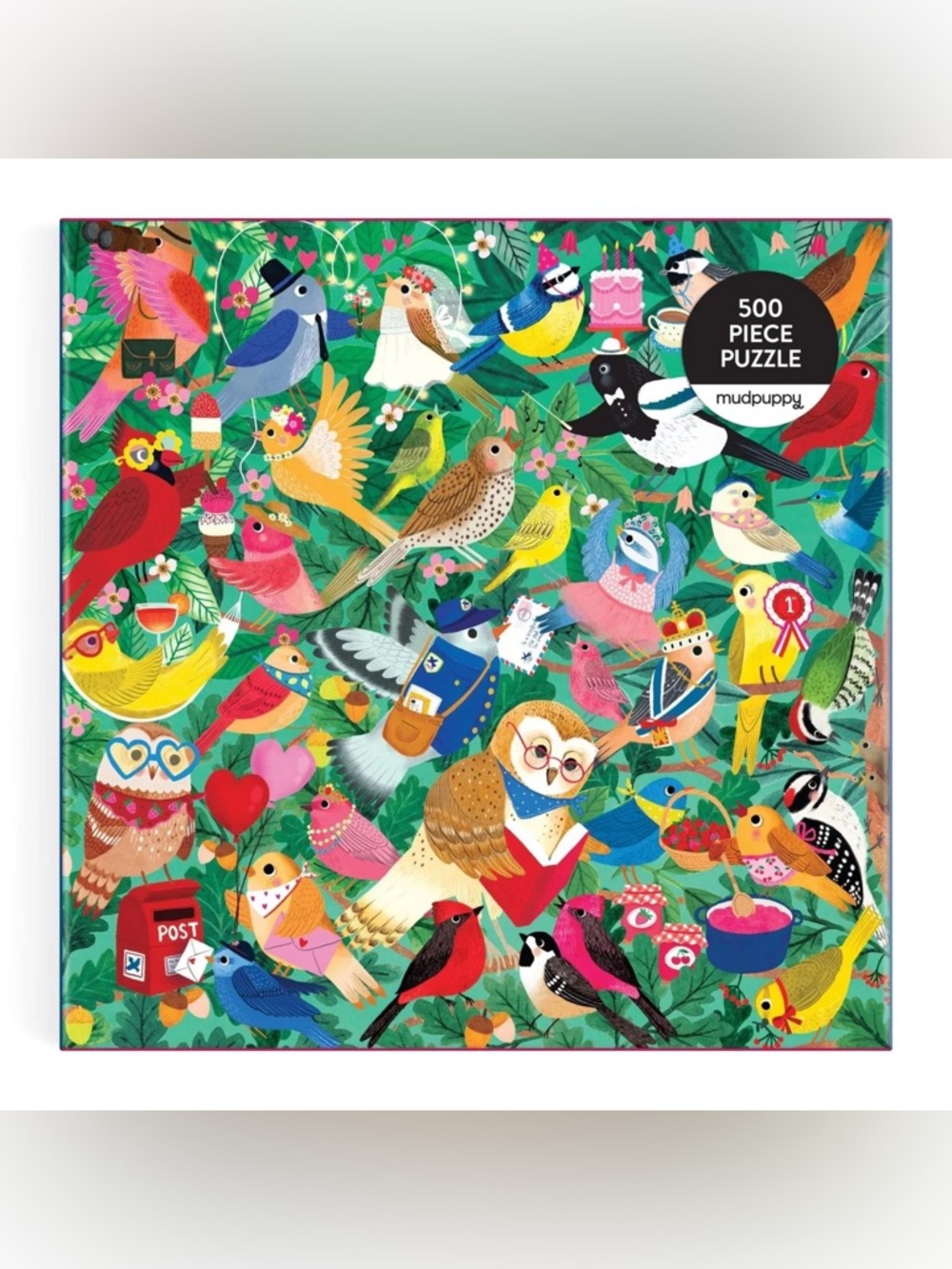 Mudpuppy Multicolor Birds 500-Piece Puzzle